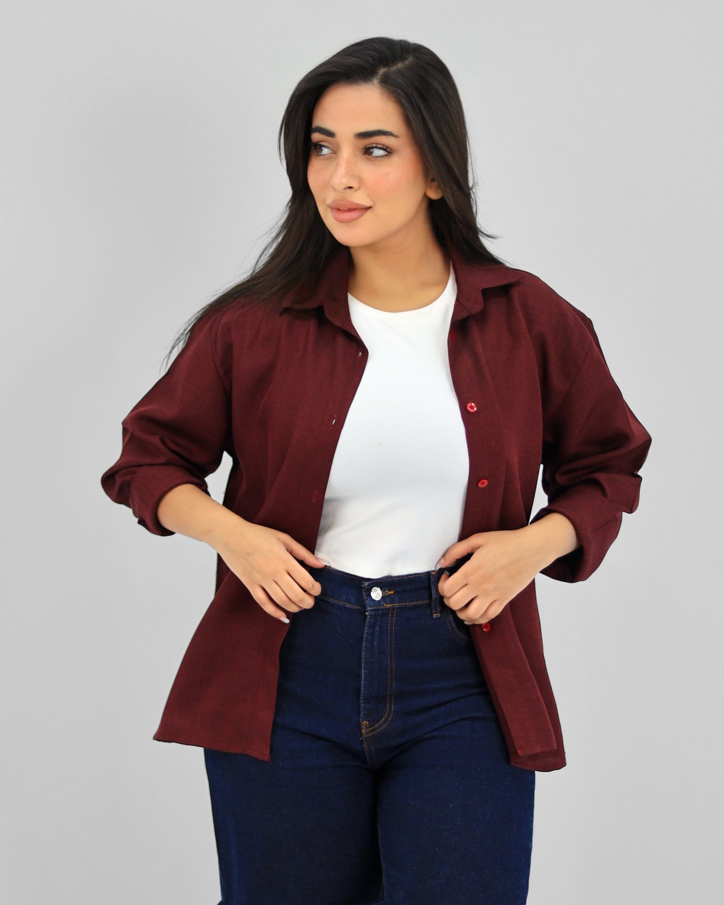 Oversize Burgundy Shirt
