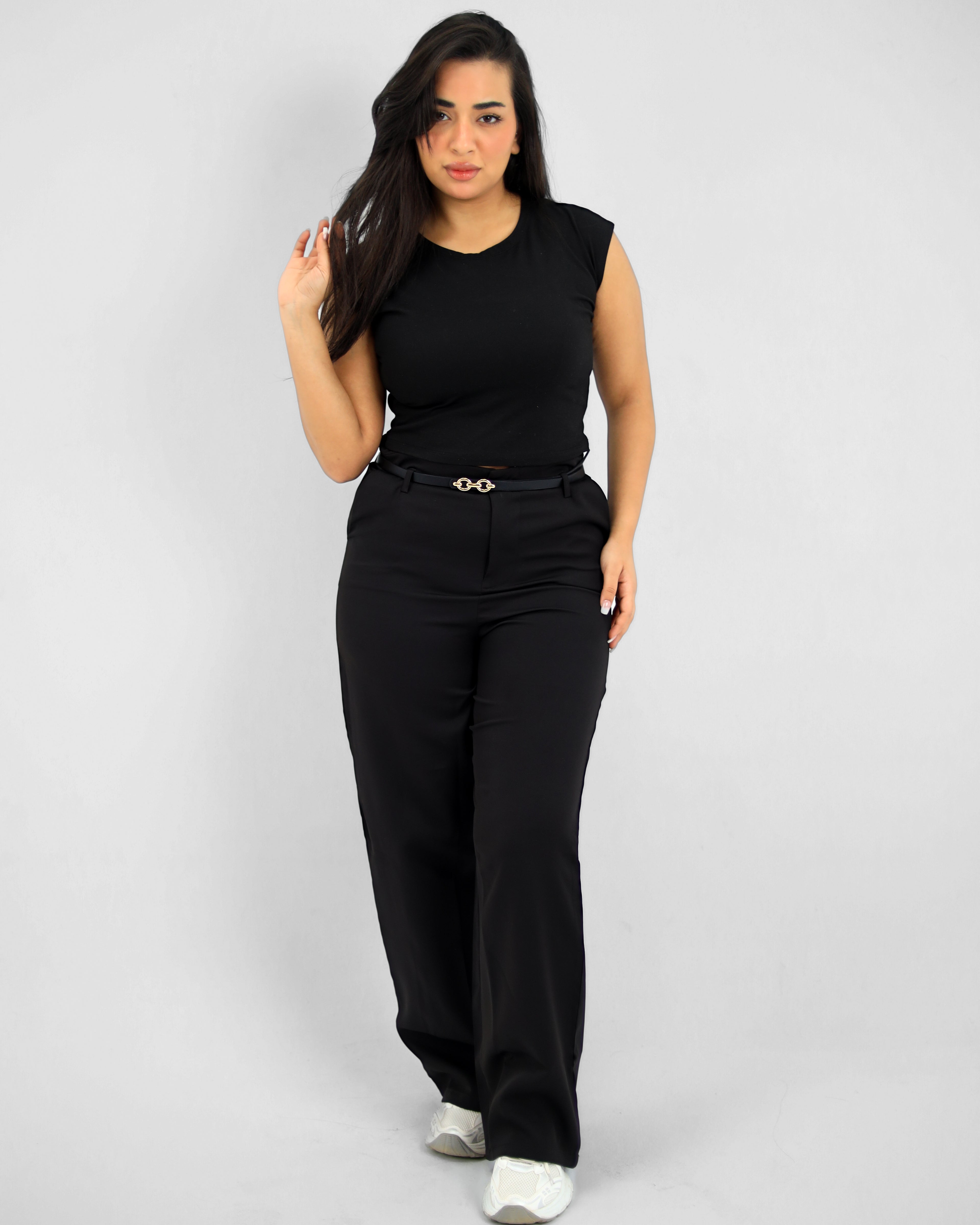 Straight Leg Black Pant