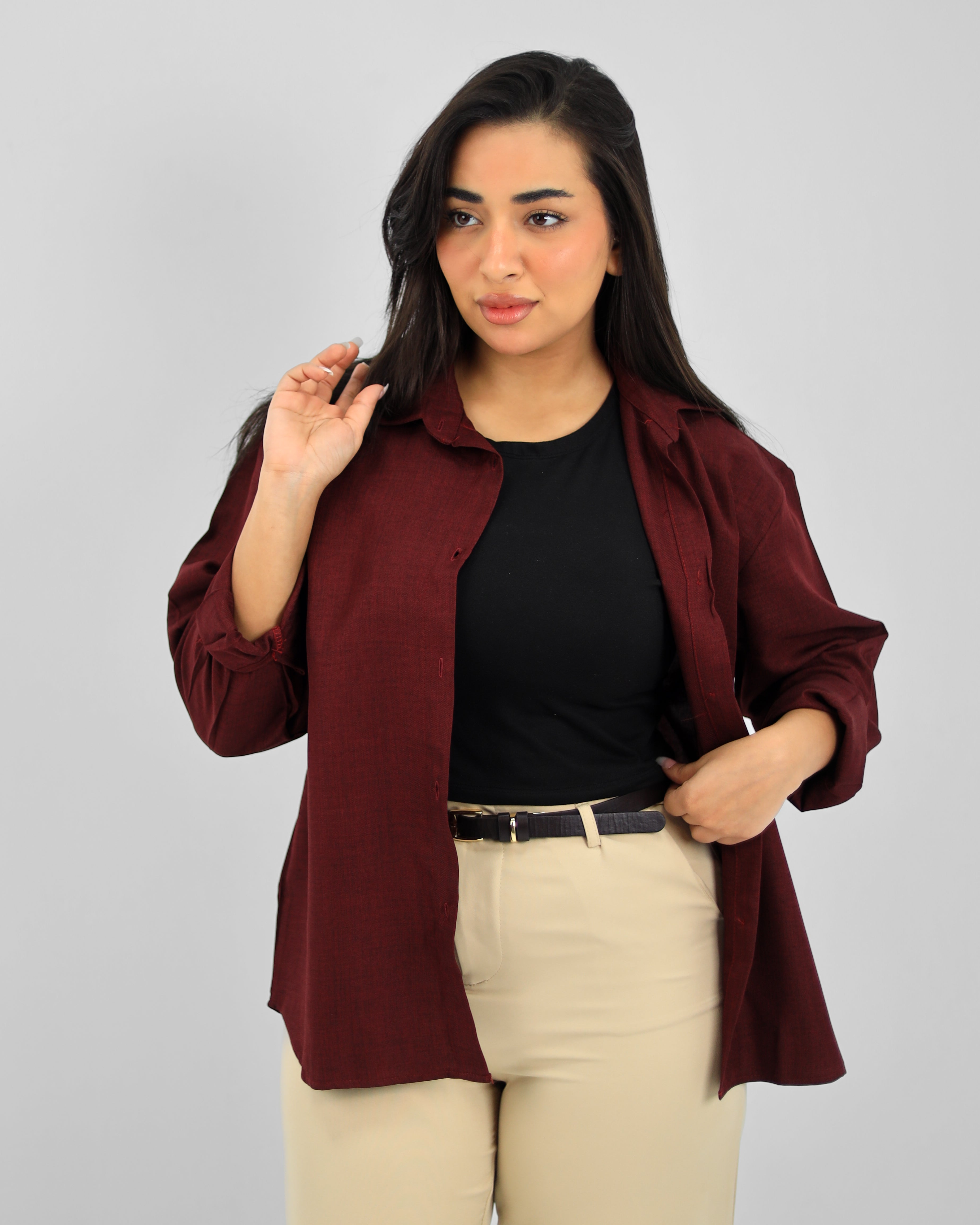 Oversize Burgundy Shirt
