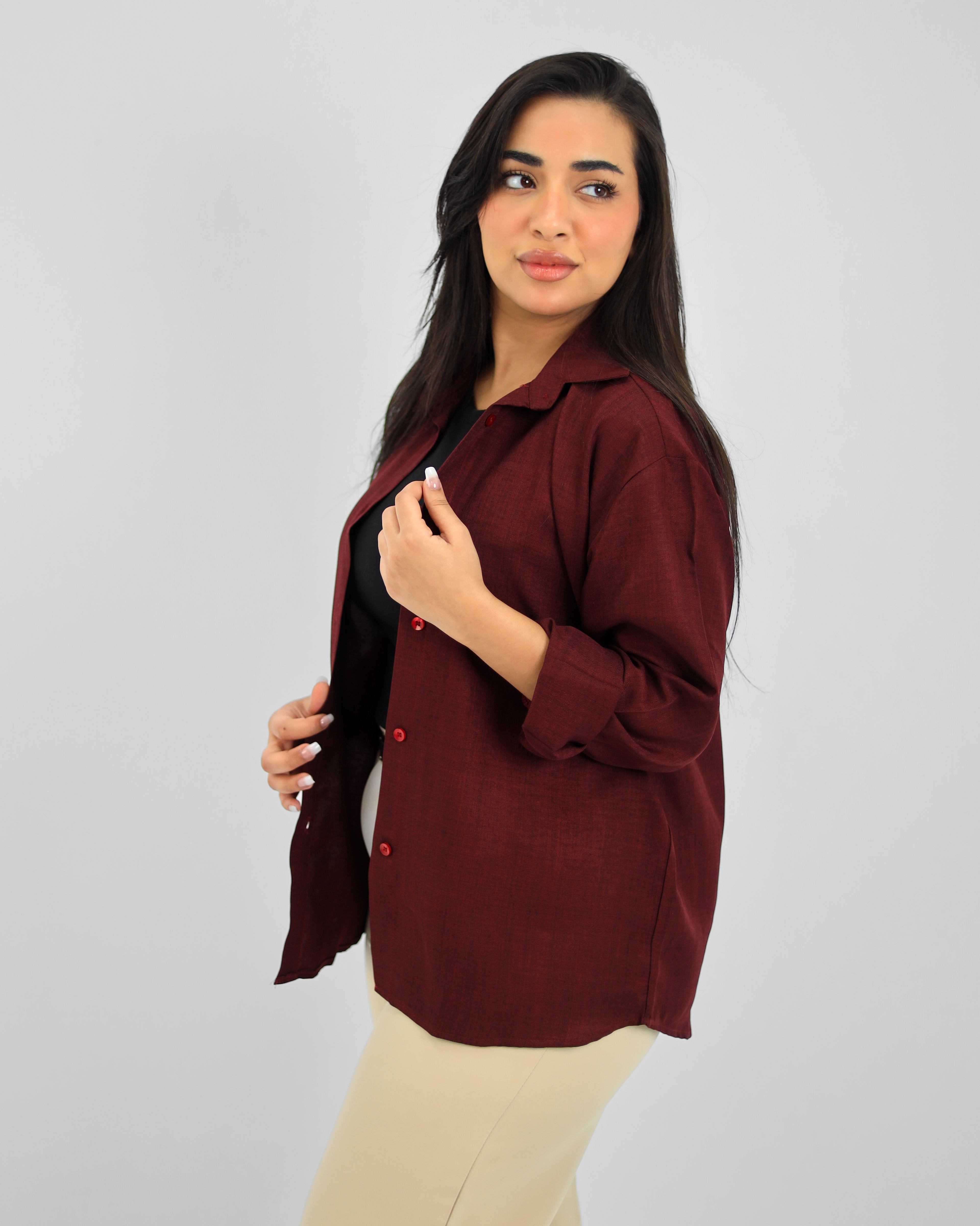 Oversize Burgundy Shirt