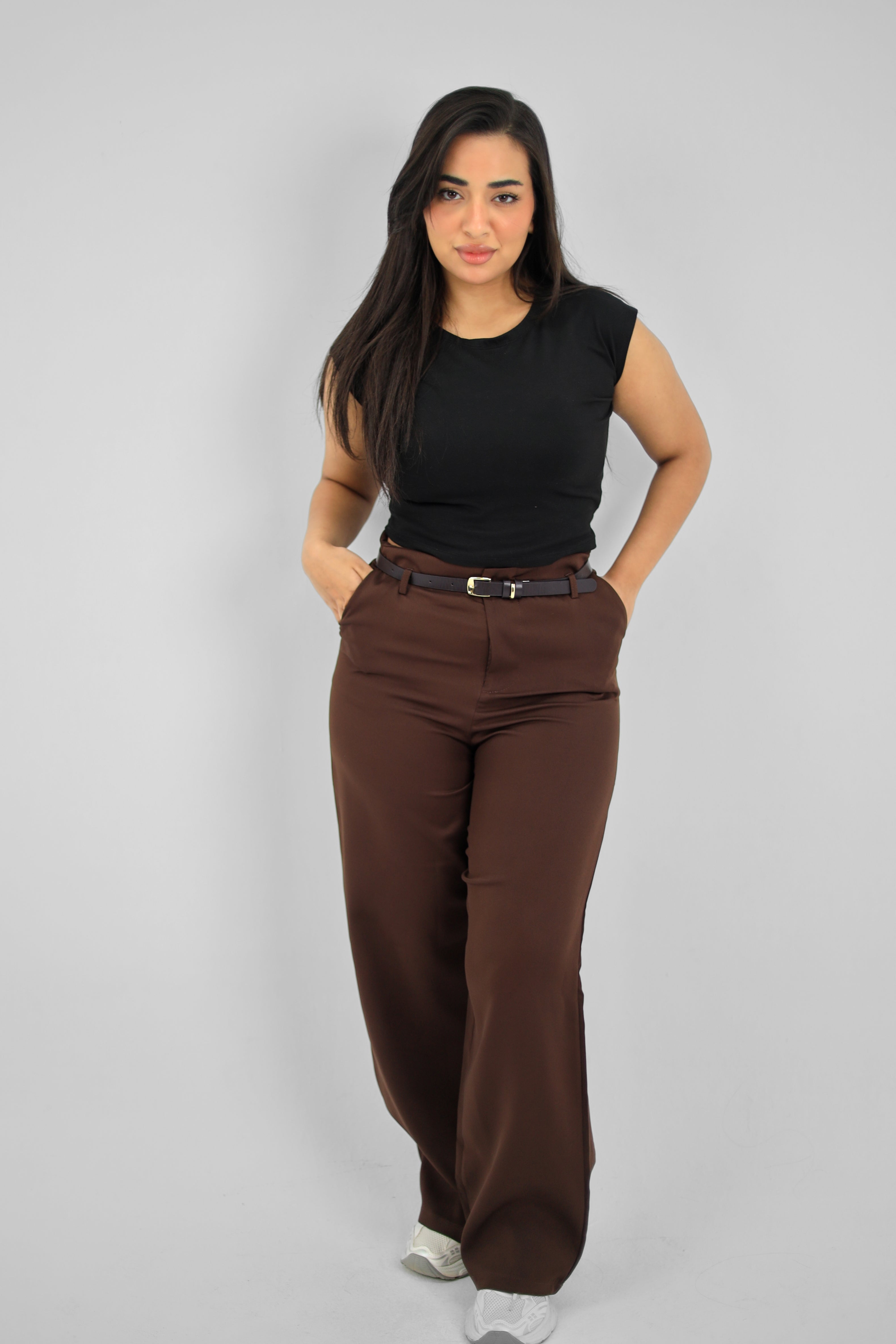 Straight Leg Brown Pant