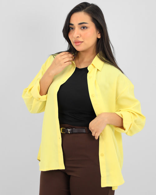 Oversize Butter Yellow Shirt