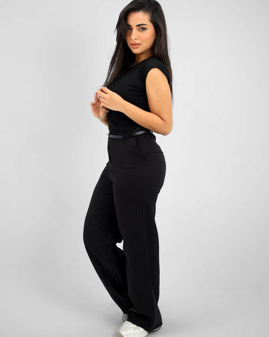 Straight Leg Black Pant