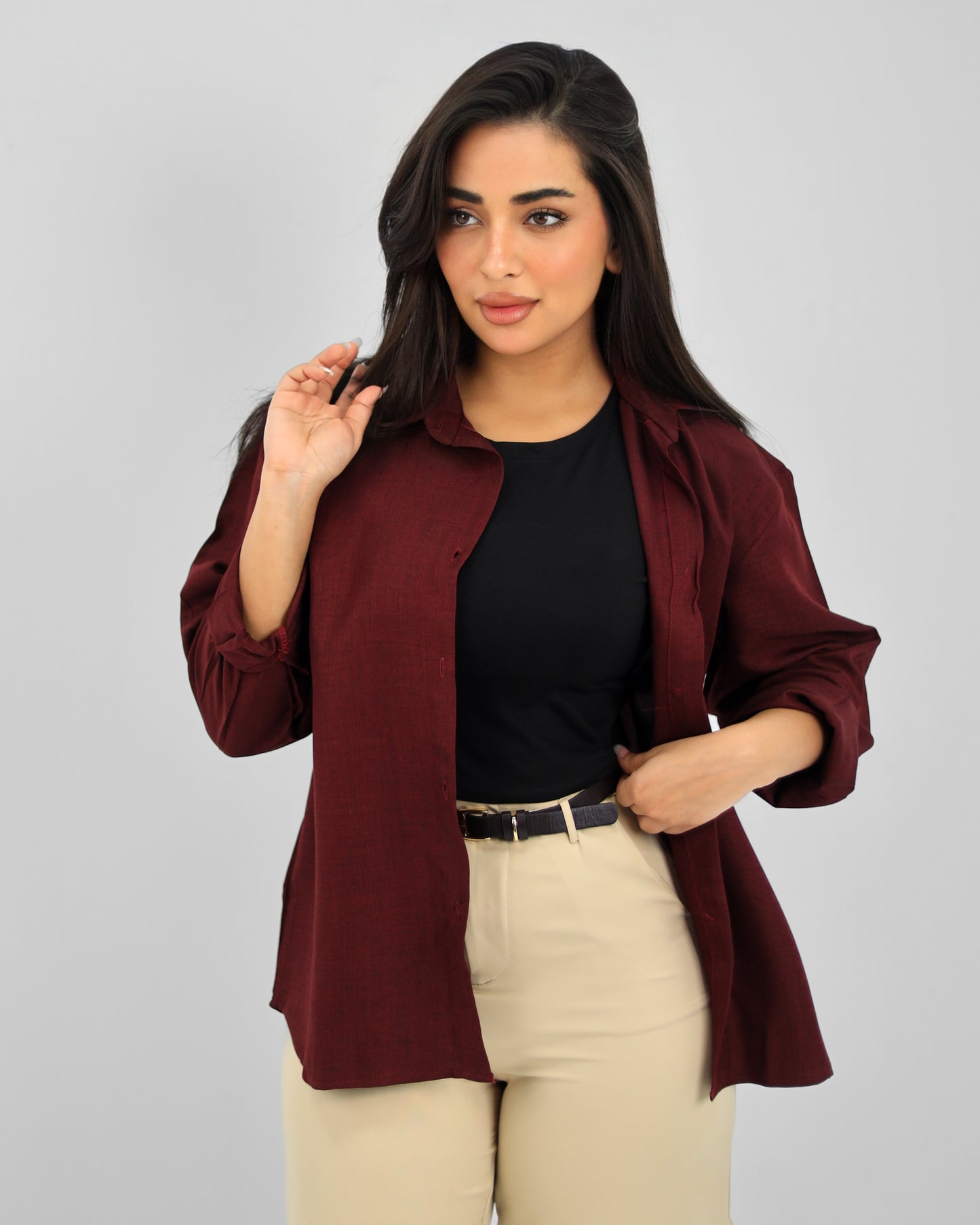 Oversize Burgundy Shirt