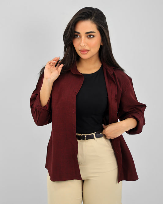 Oversize Burgundy Shirt