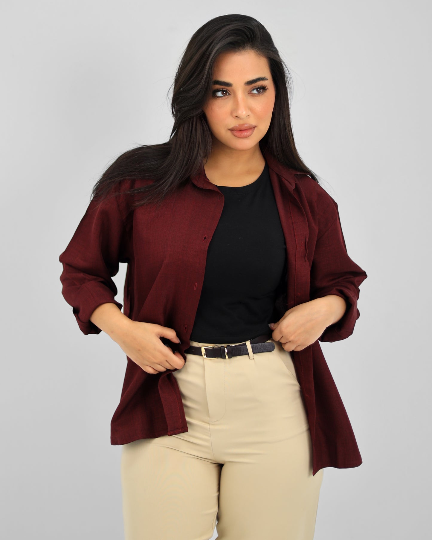 Oversize Burgundy Shirt