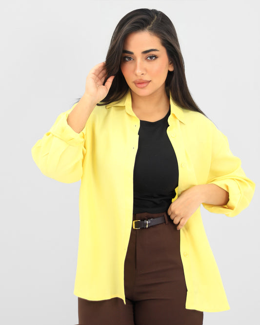 Oversize Butter Yellow Shirt