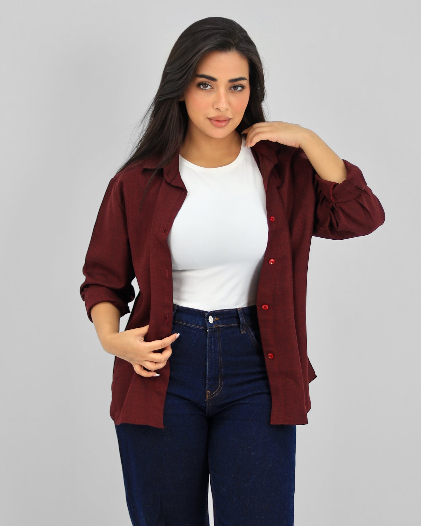Oversize Burgundy Shirt