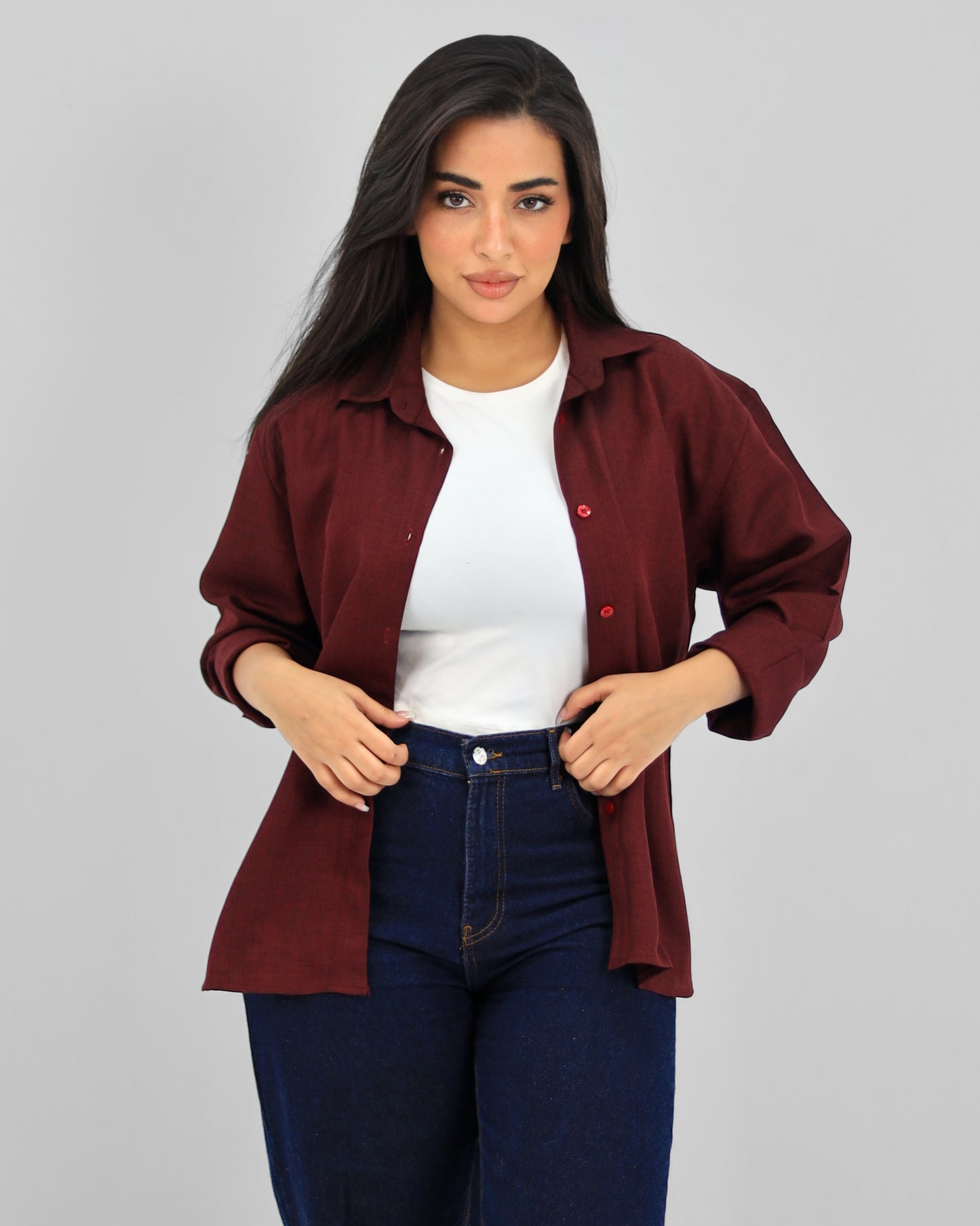 Oversize Burgundy Shirt