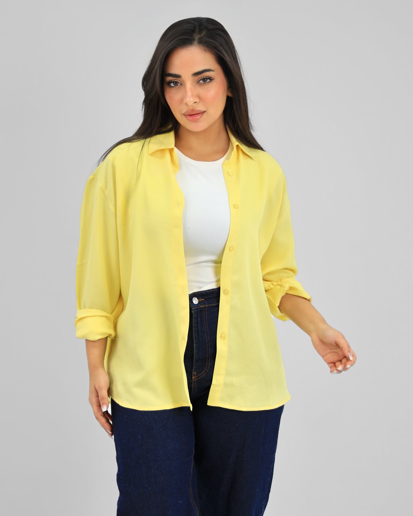 Oversize Butter Yellow Shirt