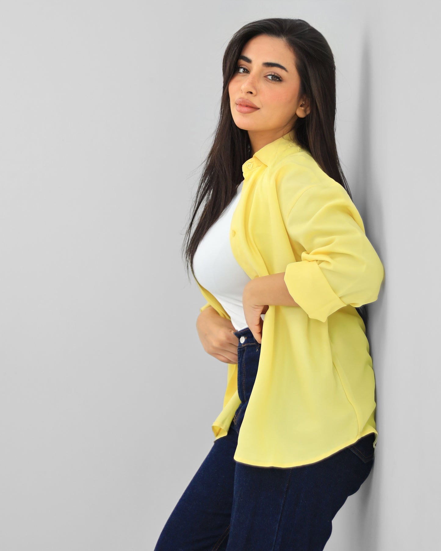 Oversize Butter Yellow Shirt