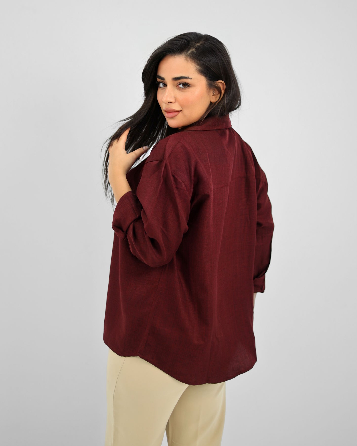 Oversize Burgundy Shirt