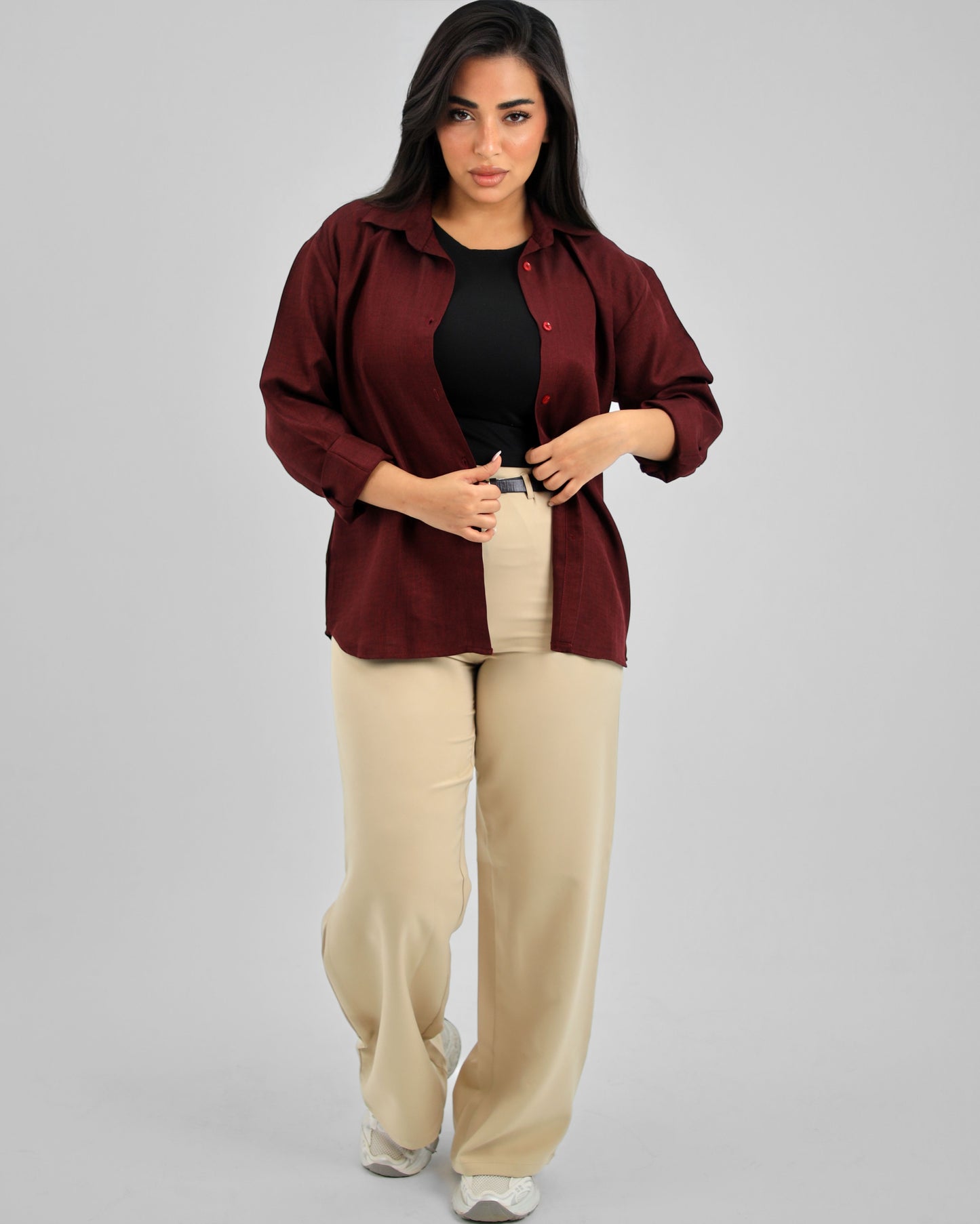 Oversize Burgundy Shirt